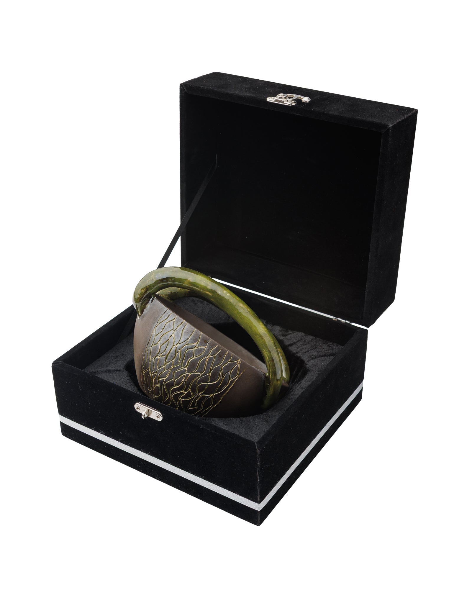 Ankara Keçi Figürlü Seramik Kase - Kulplu