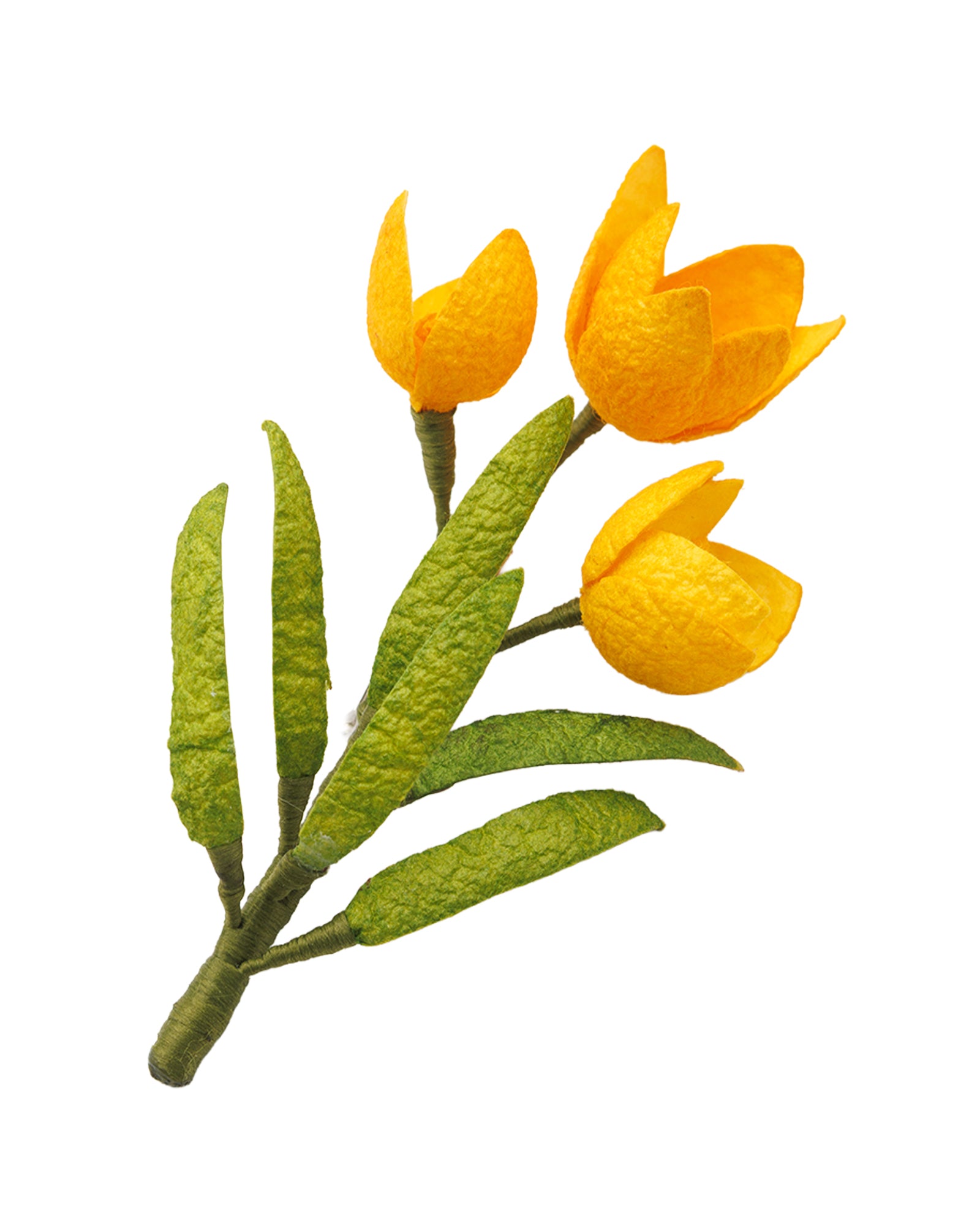 Yellow Flower Motif Brooch