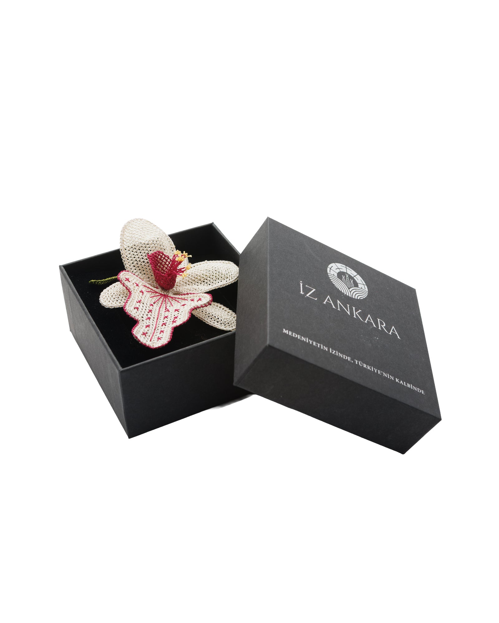 Orchid Flower Motif Brooch