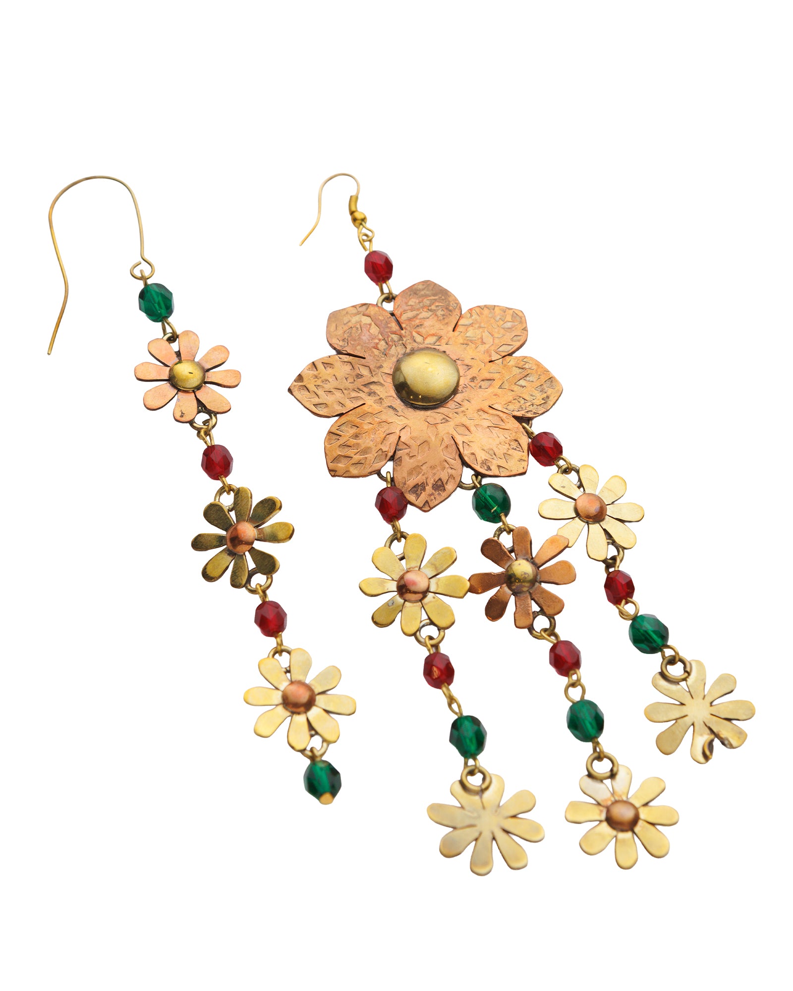 Çiçekli Küpe Seti