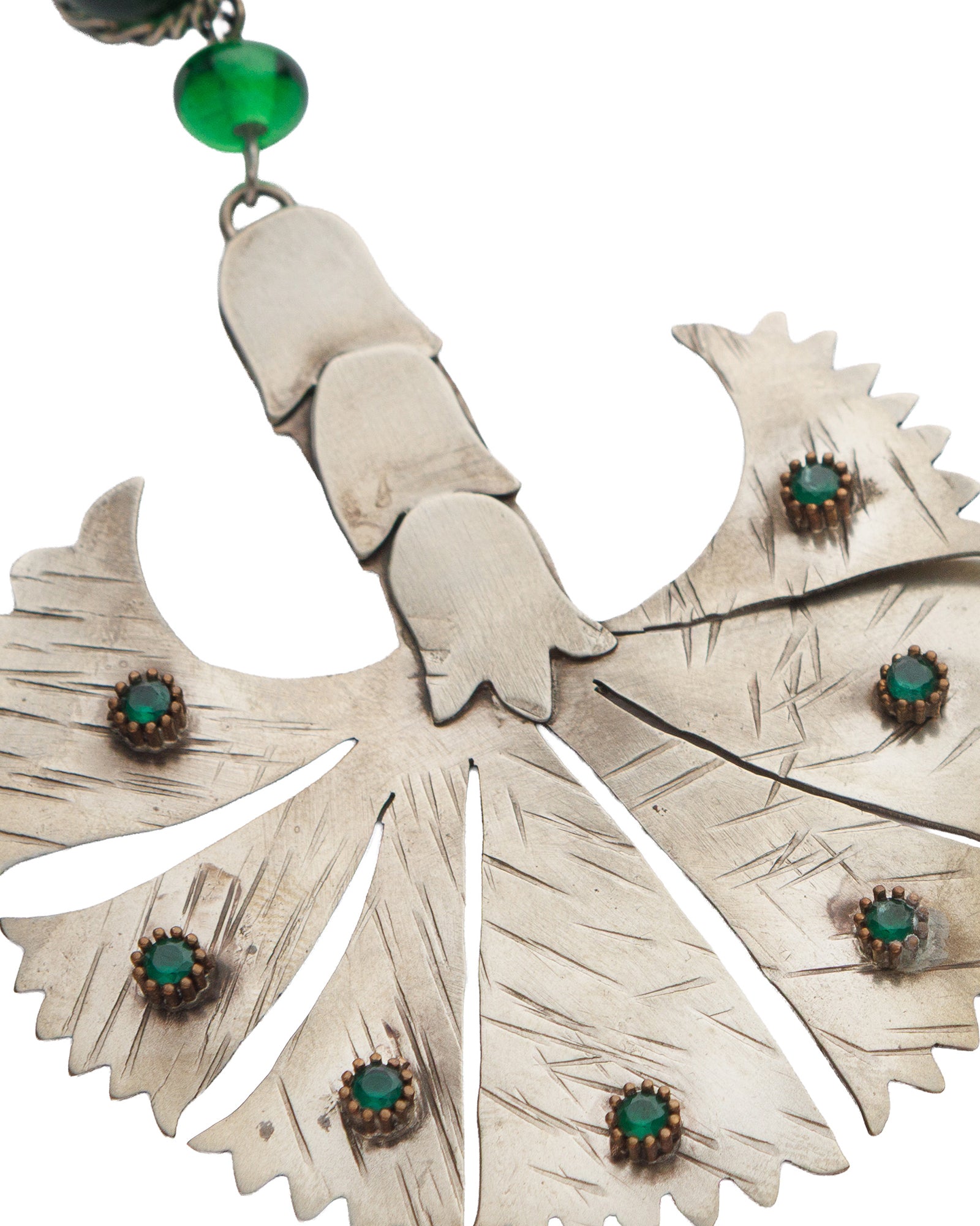 Zümrüt Yeşili Taşlı Küpe Seti