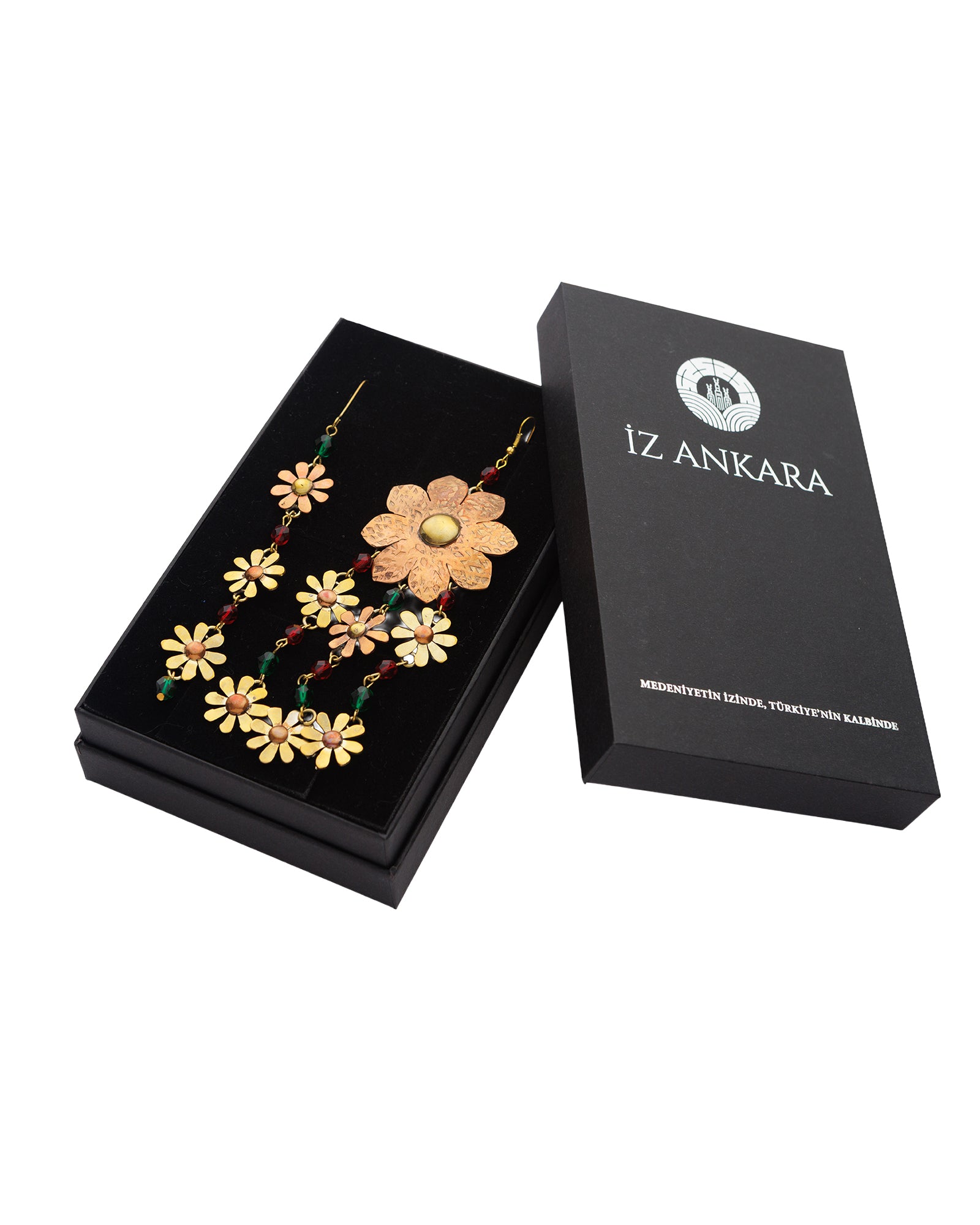 Çiçekli Küpe Seti