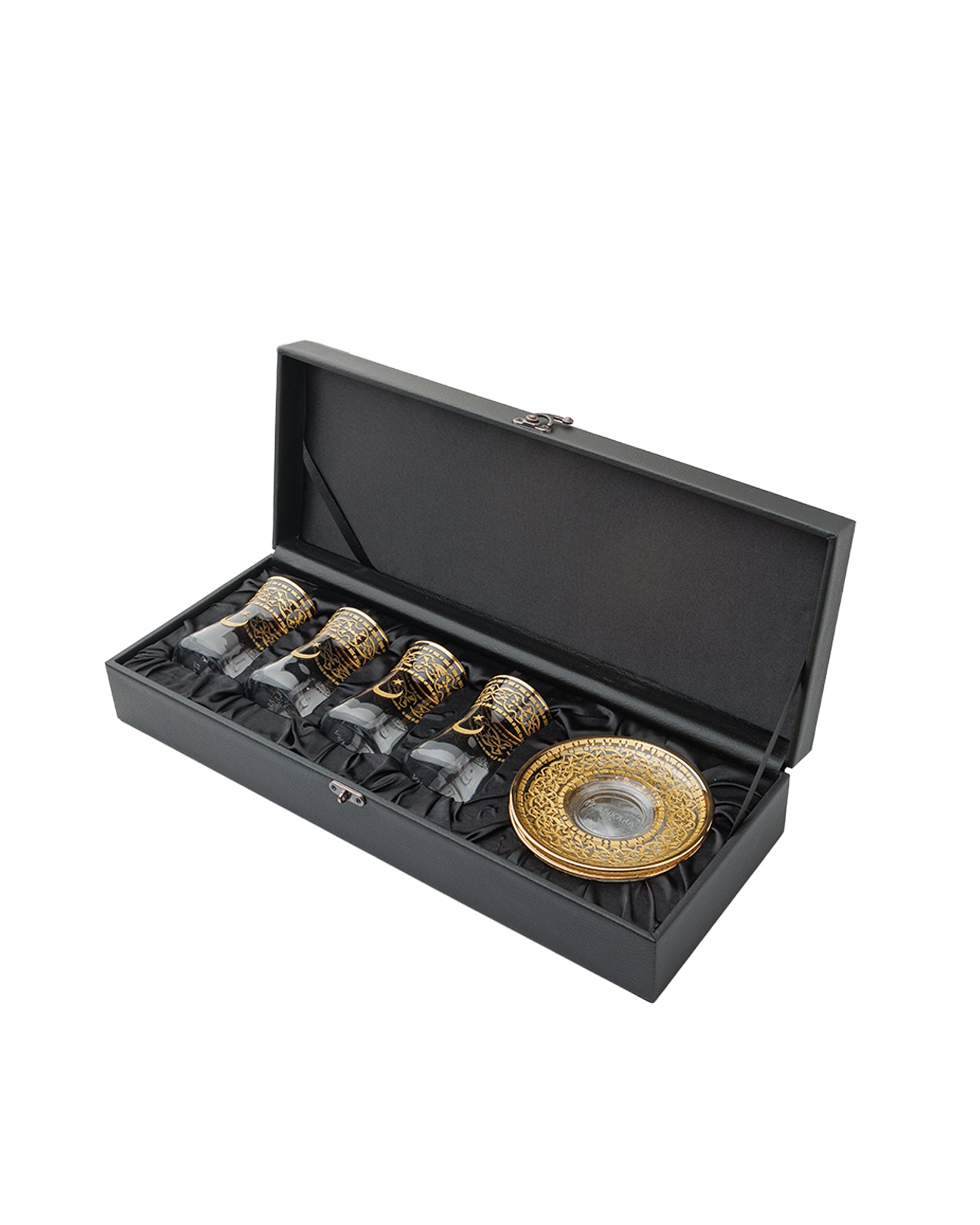 Crescent & Star Geometric Pattern Tea Glass Set