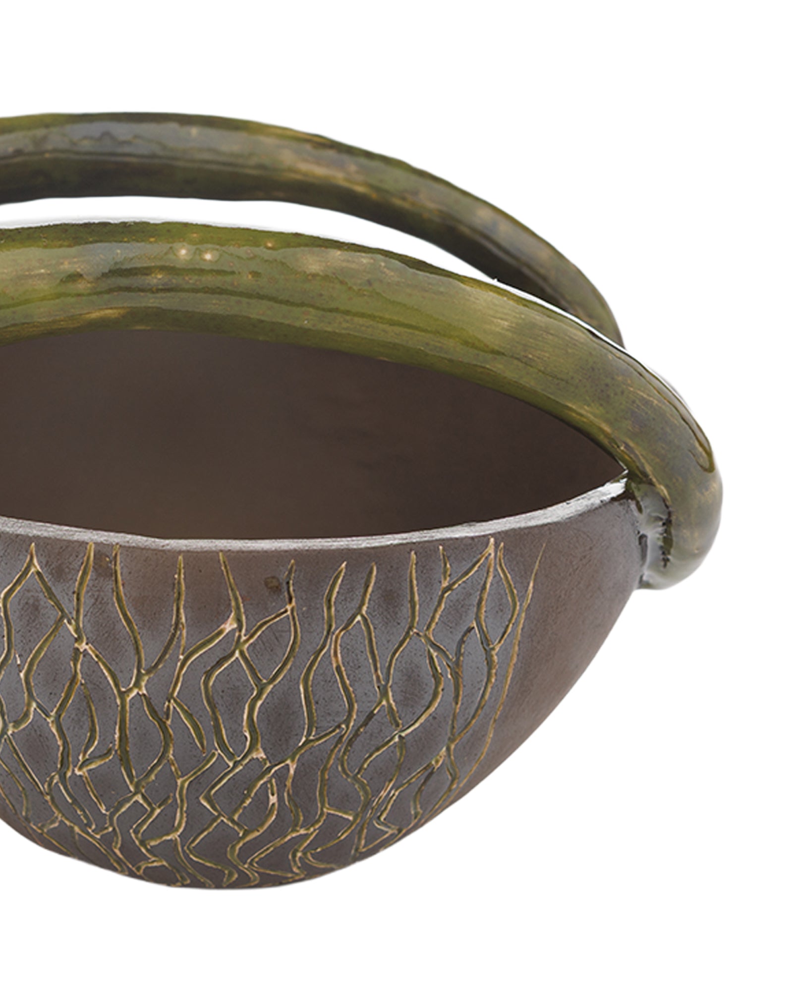 Ankara Goat Figurine Ceramic Bowl with Handles