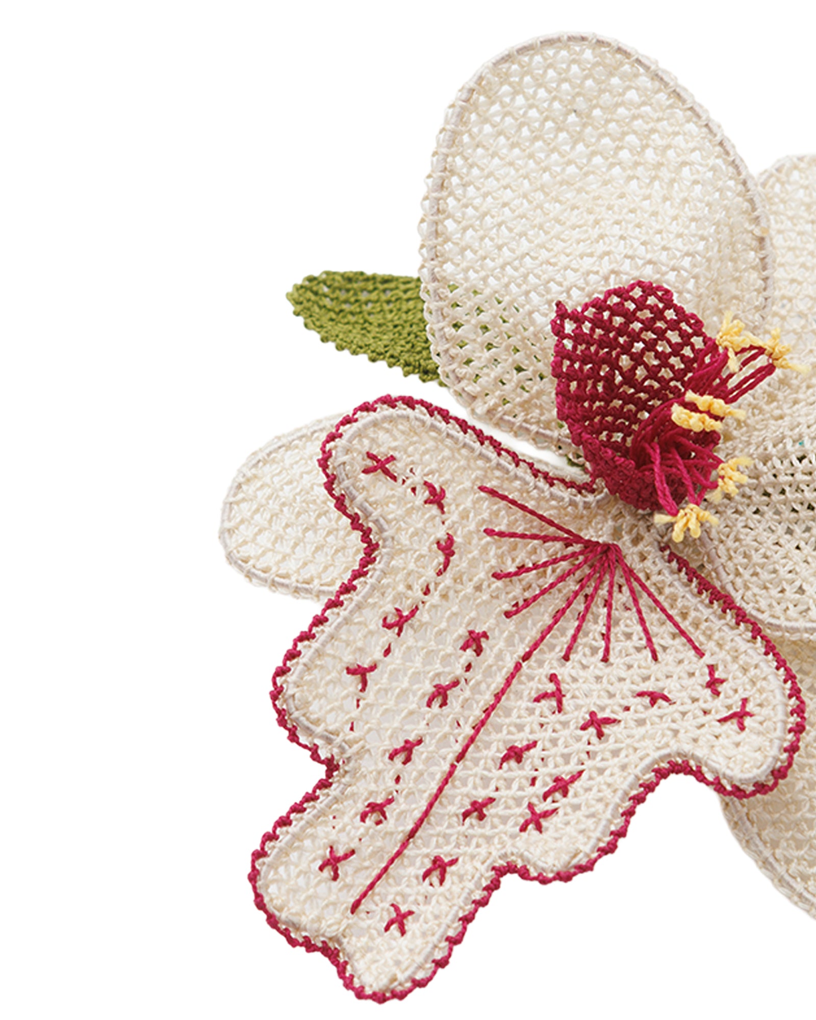 Orchid Flower Motif Brooch
