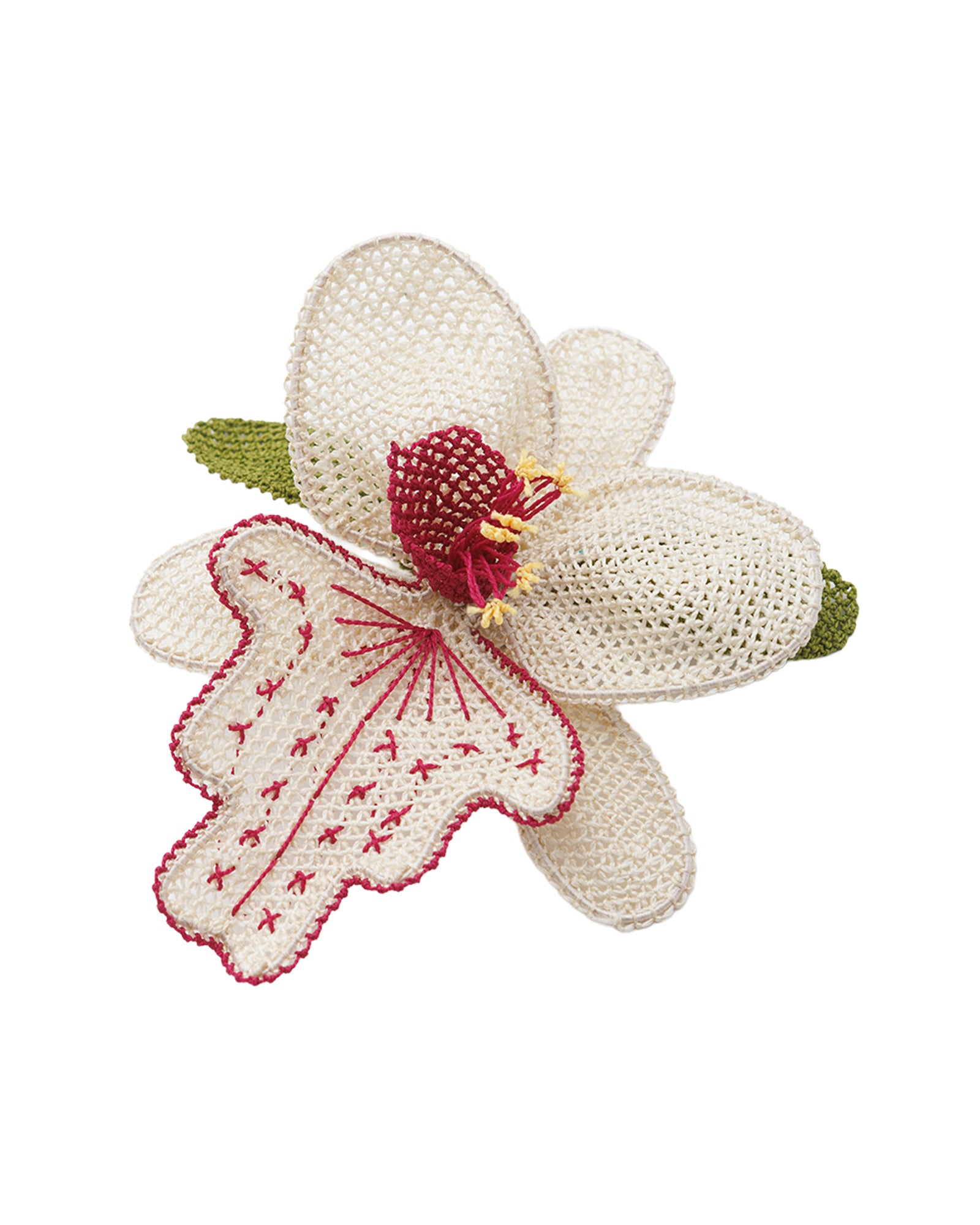 Orchid Flower Motif Brooch