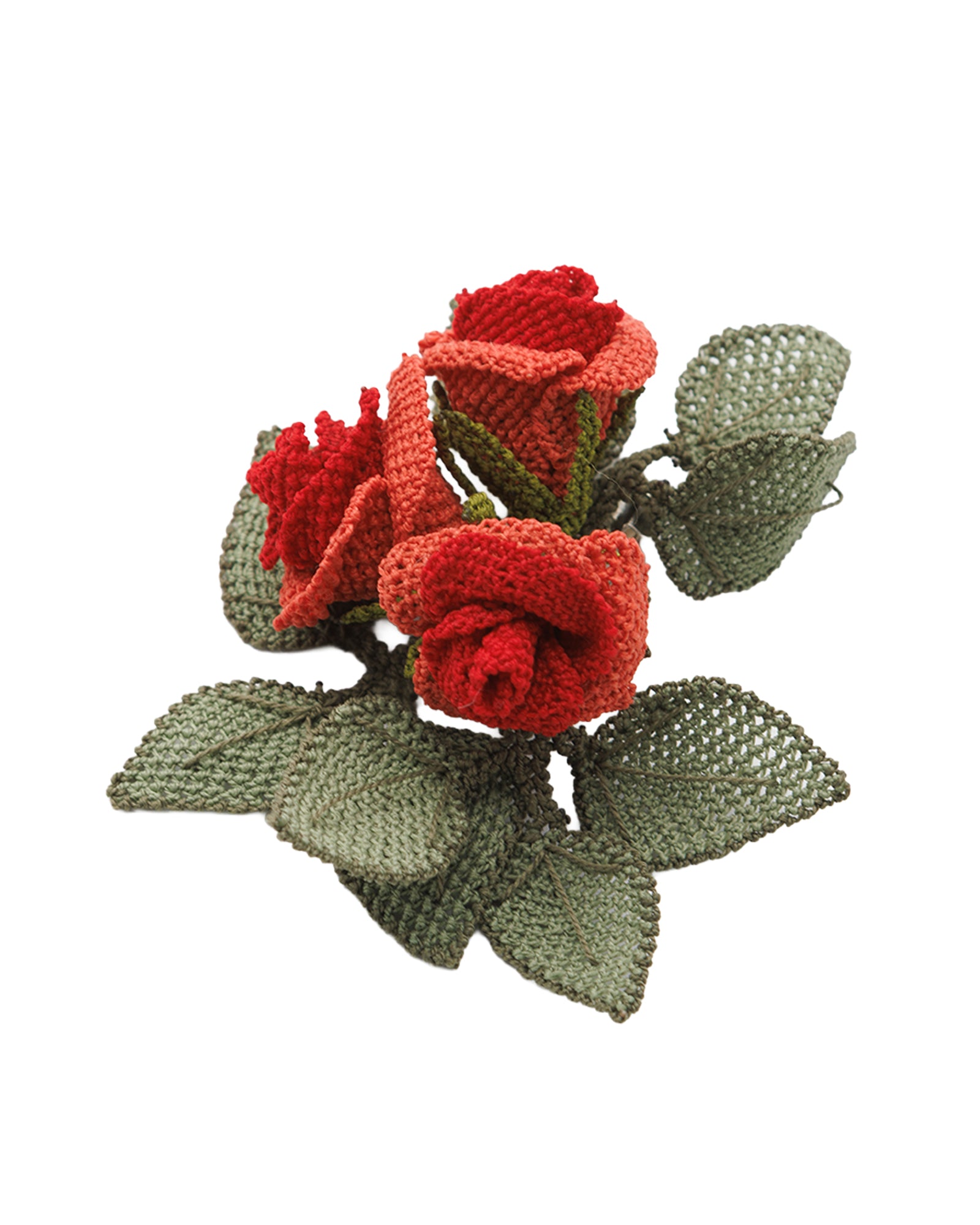 Rose Flower Motif Brooch – Nallıhan Handcrafted