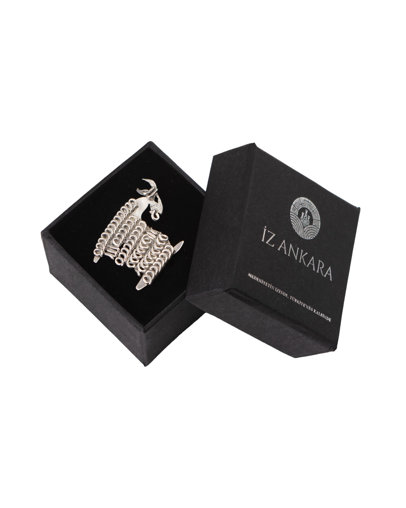 Ankara Goat Silver Brooch