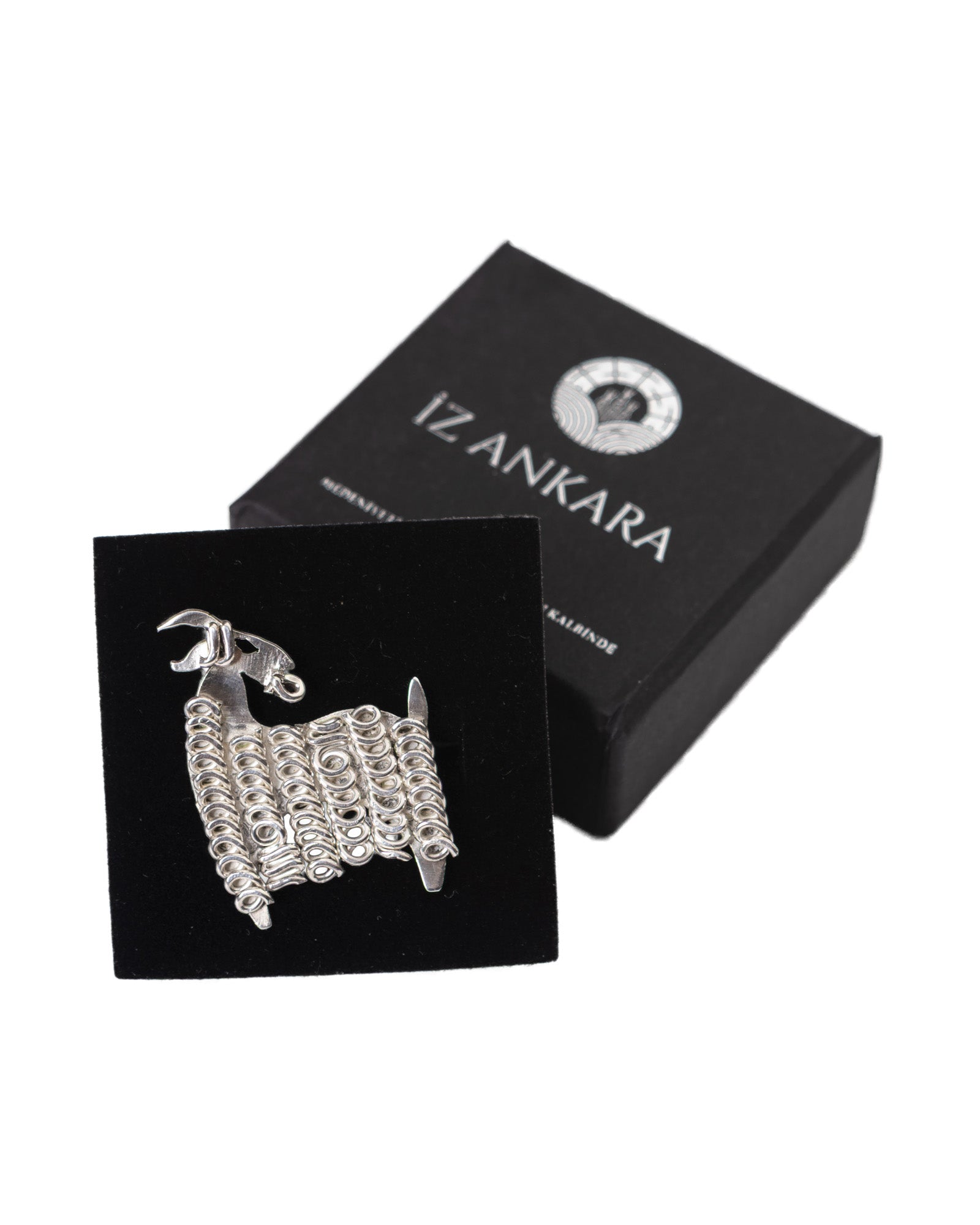 Ankara Goat Silver Brooch