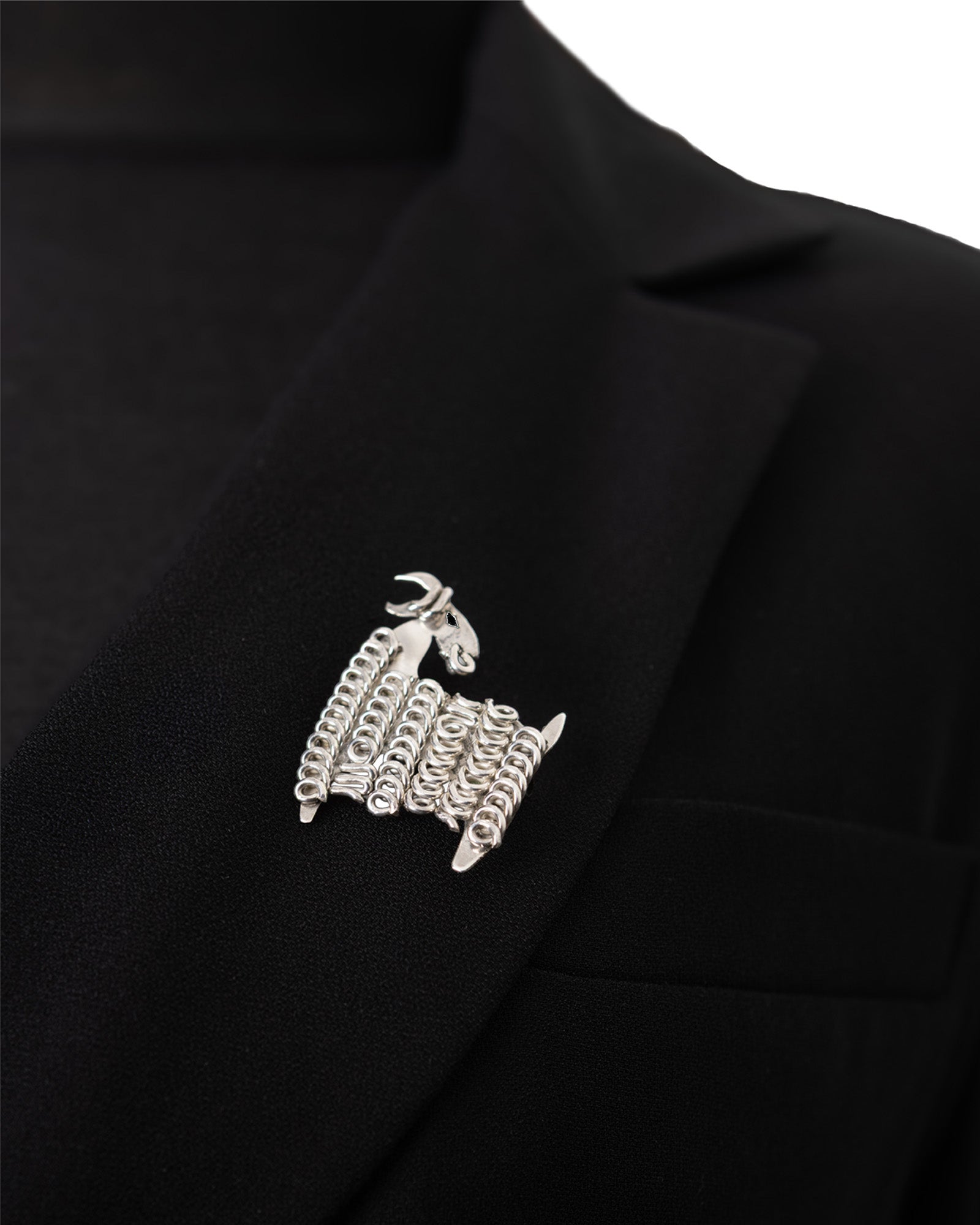 Ankara Goat Silver Brooch