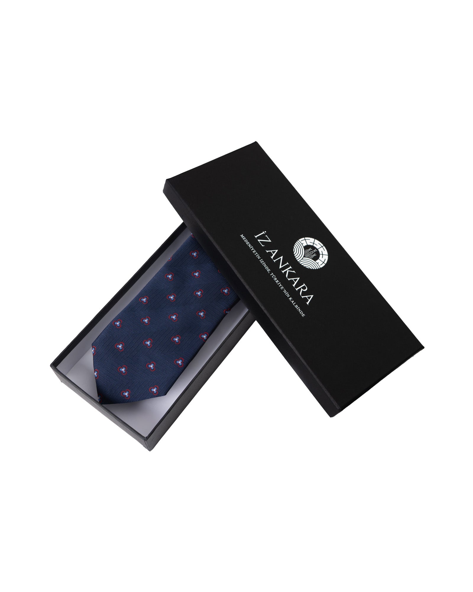 Çintemani Silk Tie | Red - Navy