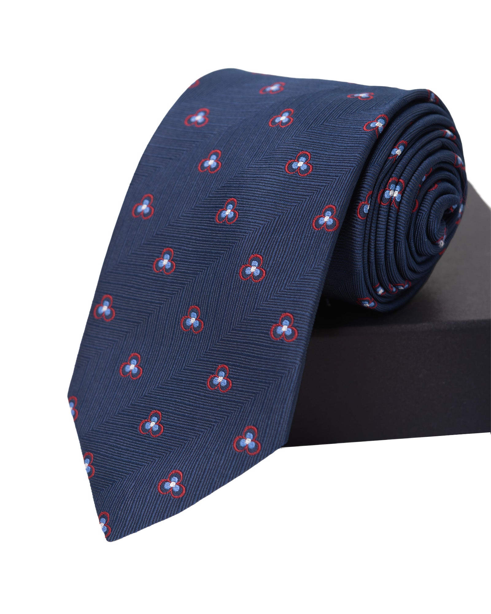 Çintemani Silk Tie | Red - Navy