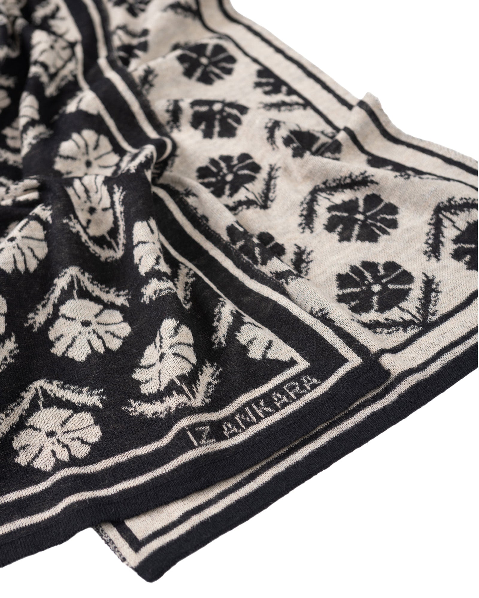 Flower of Love Mohair Scarf | Black