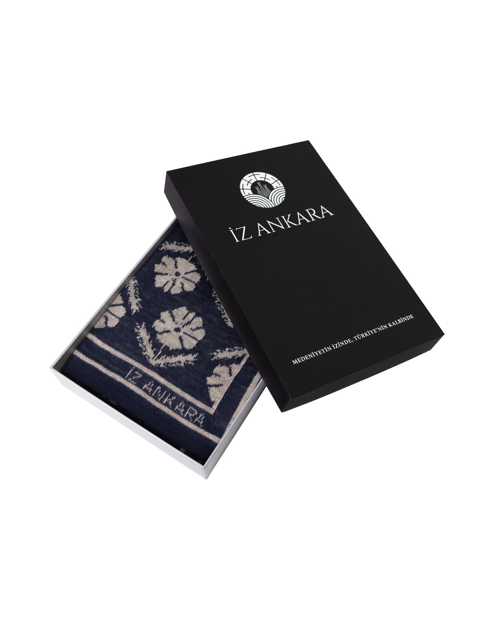 Flower of Love Mohair Scarf | Navy