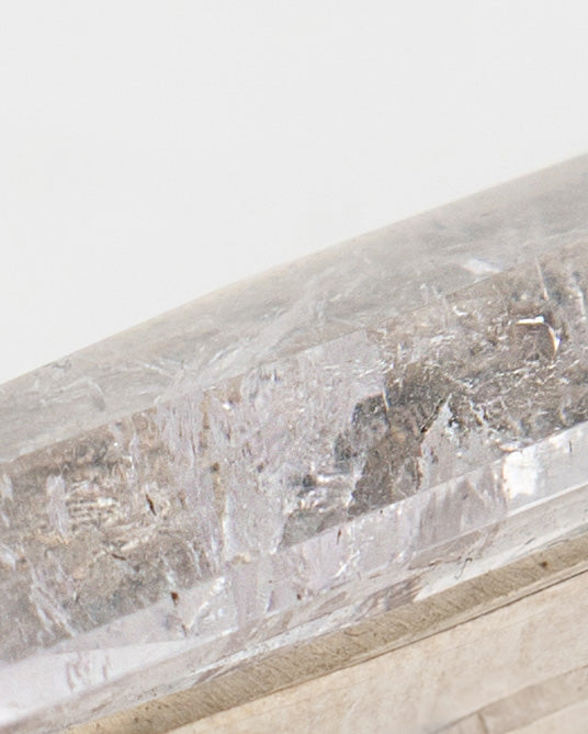 Transparent Rectangular Gondola Stone Silver Ring - 2101 1030