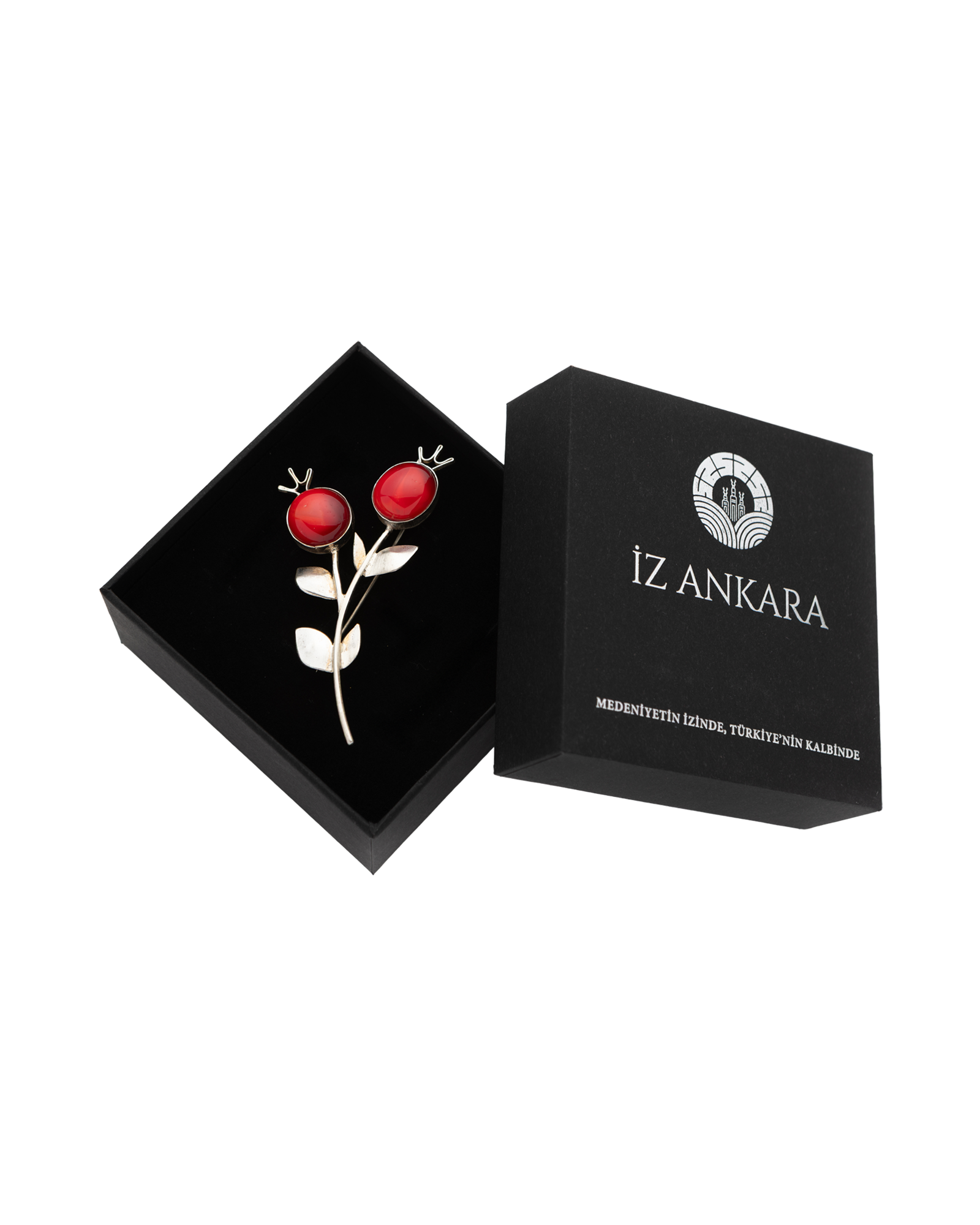 Silver Pomegranate Brooch - 2101 3225