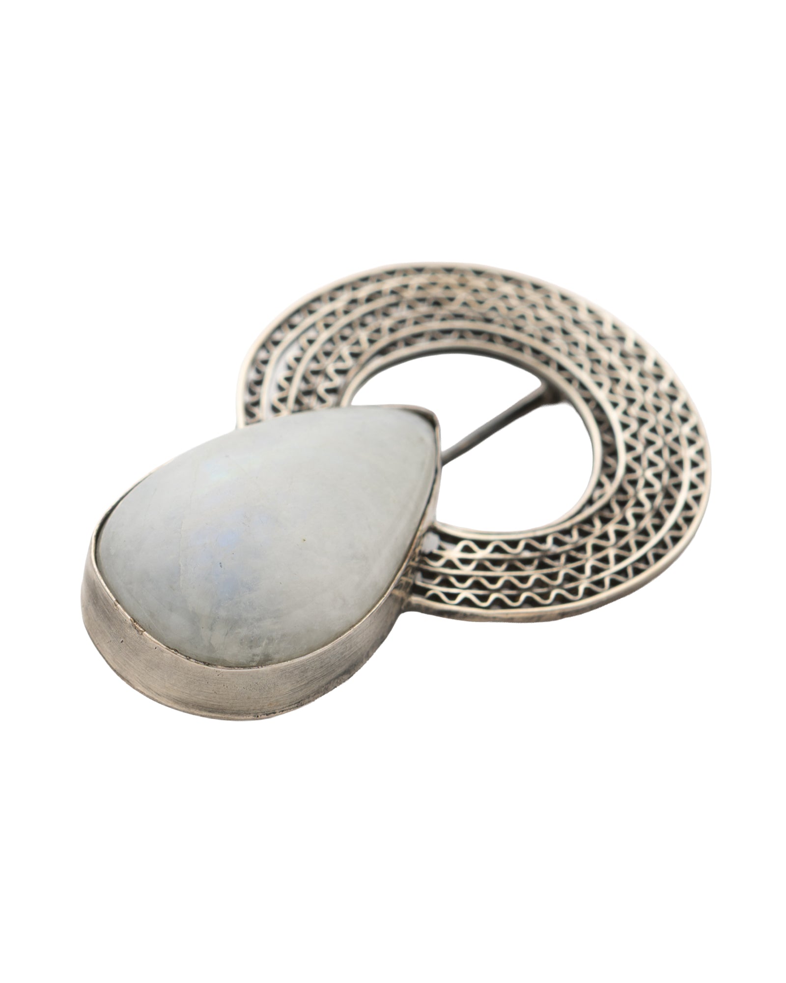 Teardrop Shaped Opal Brooch - 2101 0842