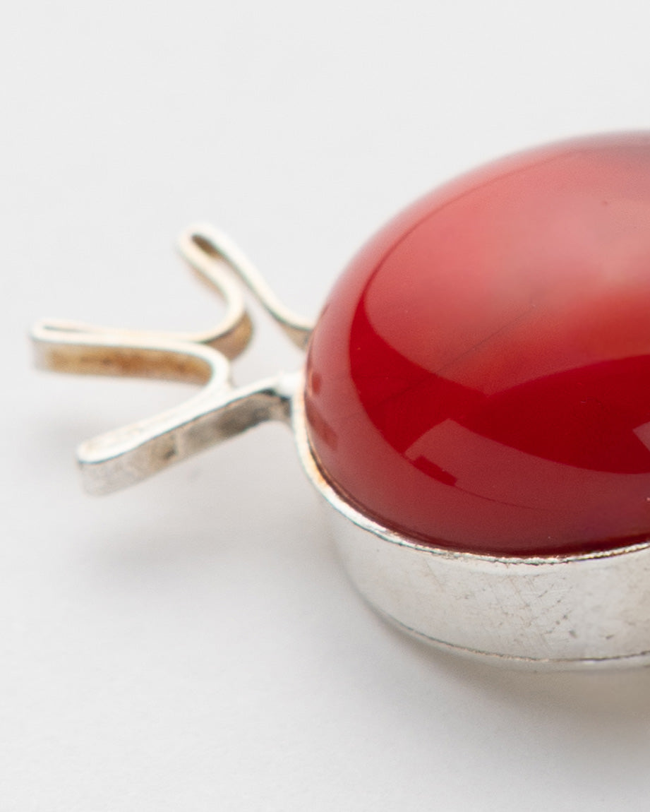 Handmade Sterling Silver Pomegranate Brooch