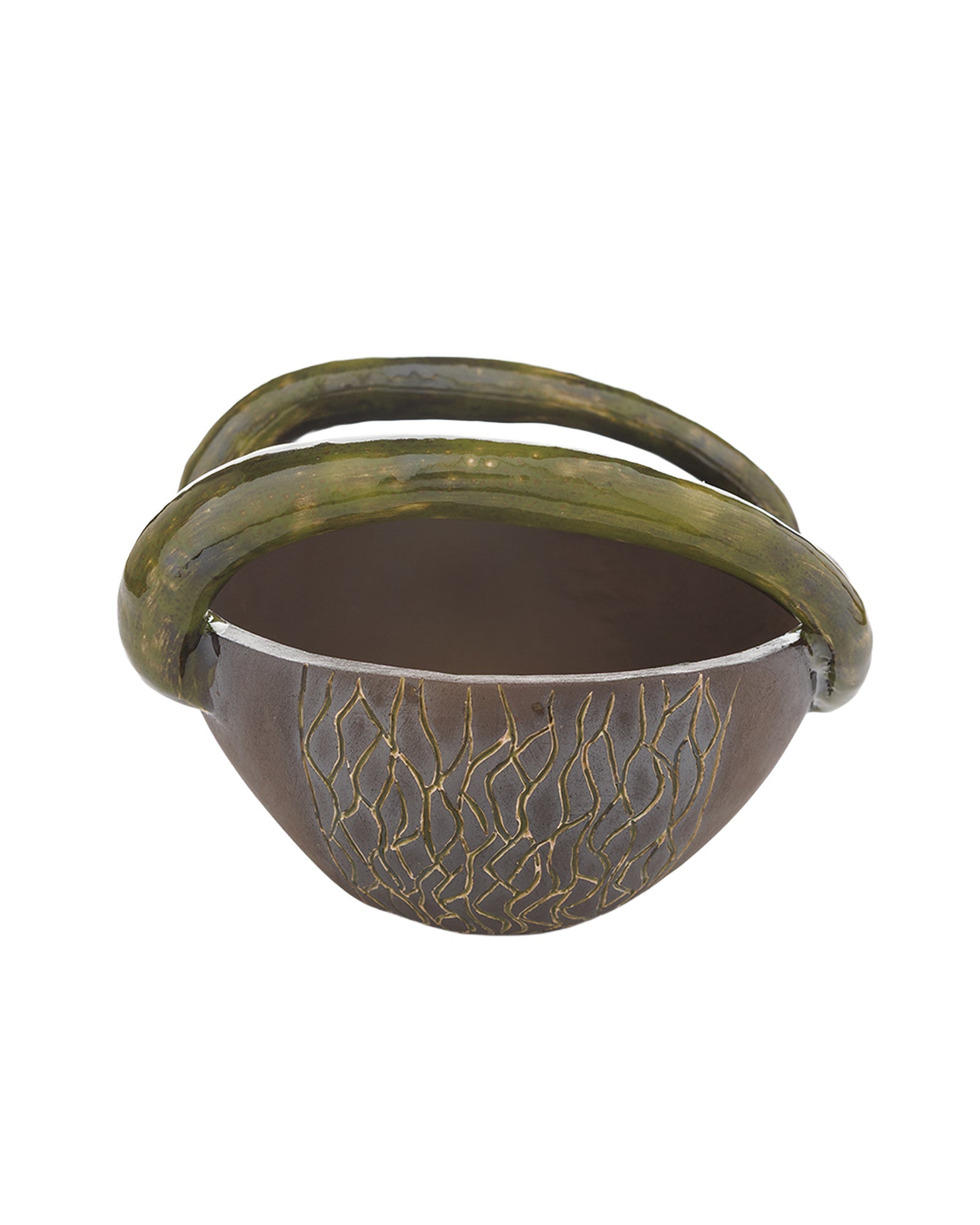 Ankara Goat Figurine Ceramic Bowl with Handles - izankara