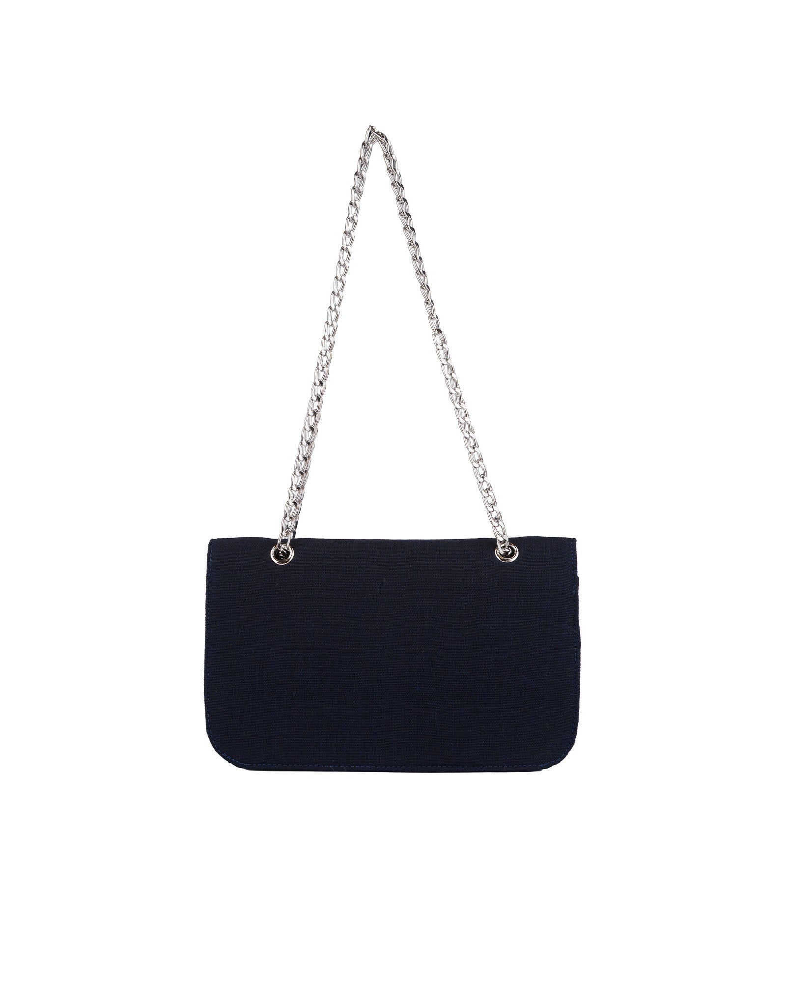 Black Sof Woven Bag with Olive Branch Detail - izankara