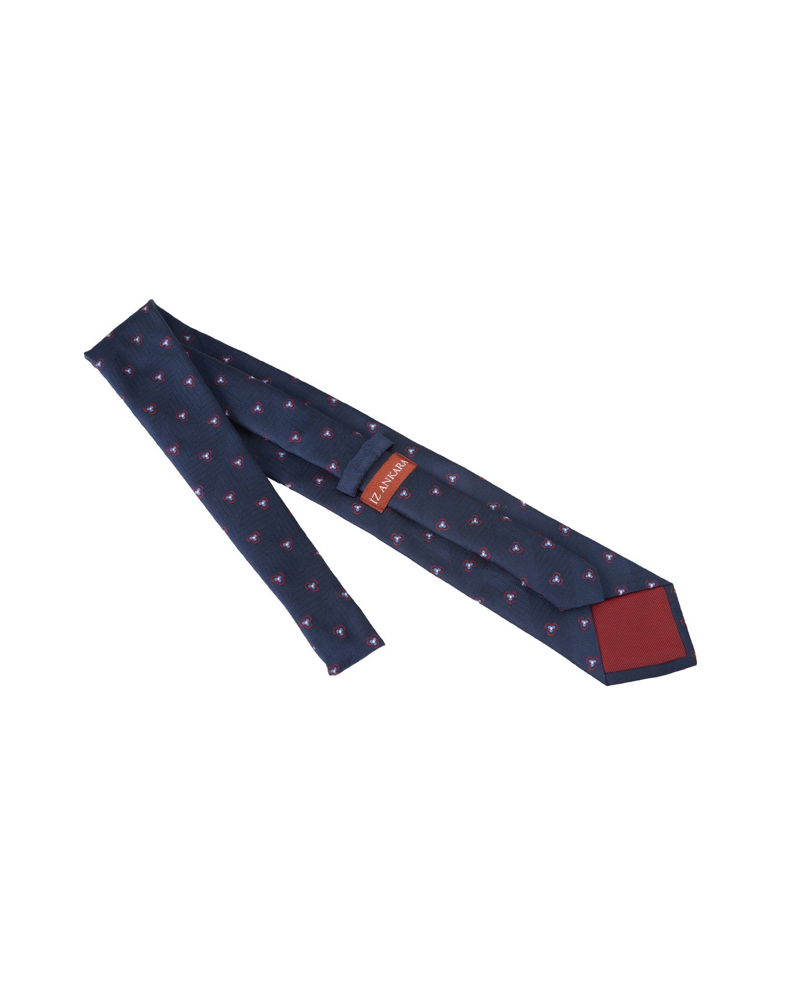 Çintemani Silk Tie | Red - Navy - izankara
