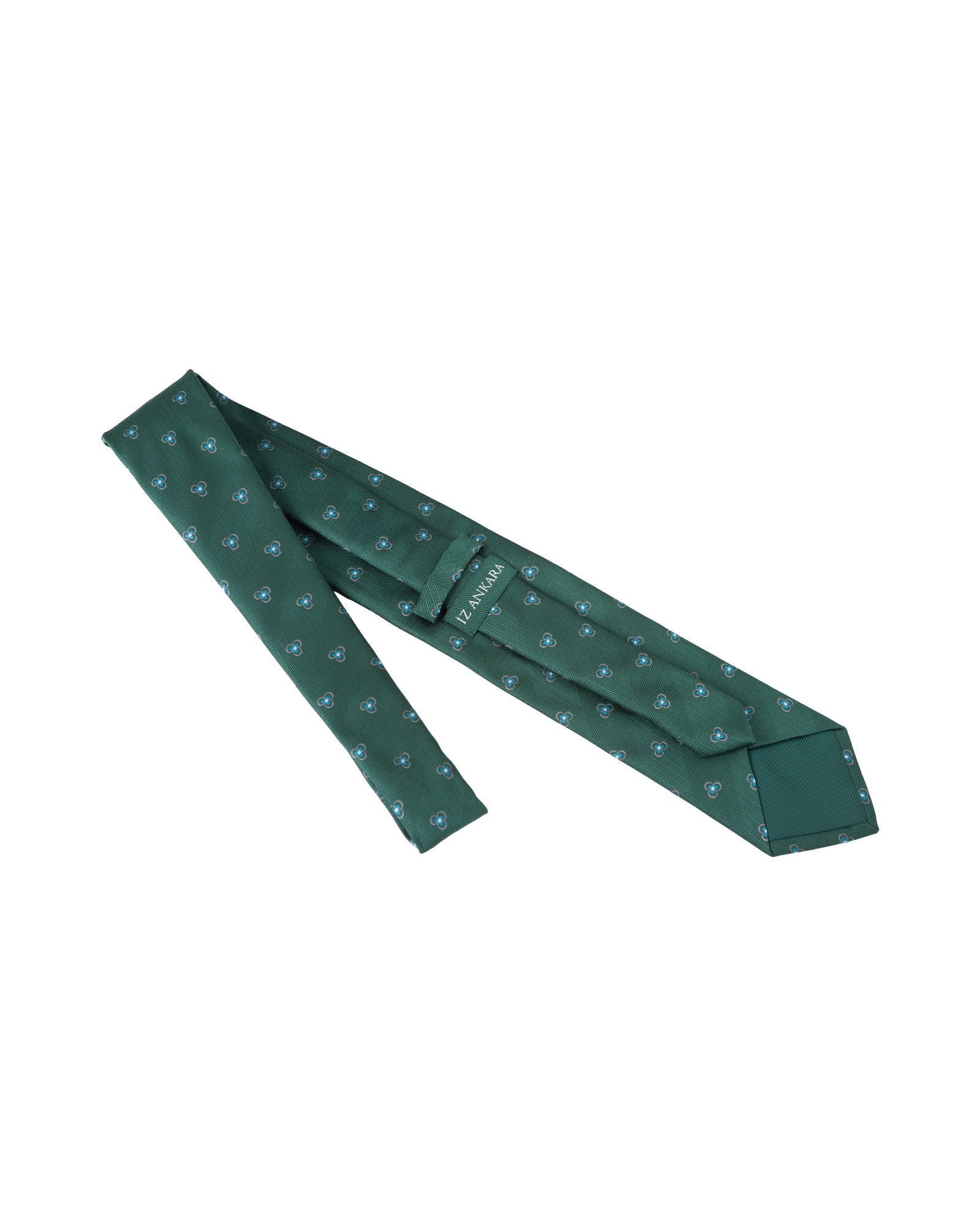 Çintemani Silk Tie | Silver - Green - izankara