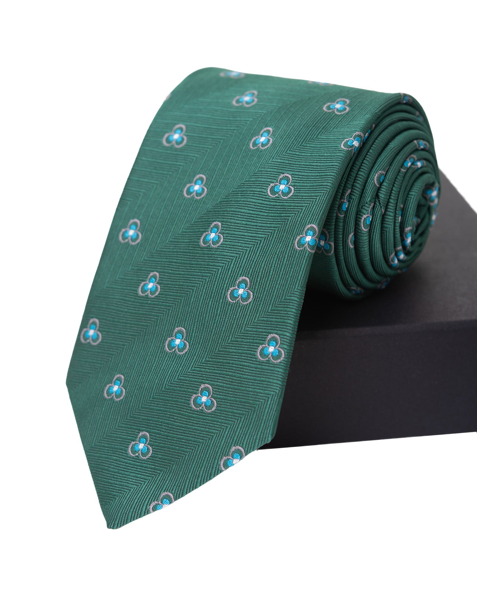 Çintemani Silk Tie | Silver - Green - izankara