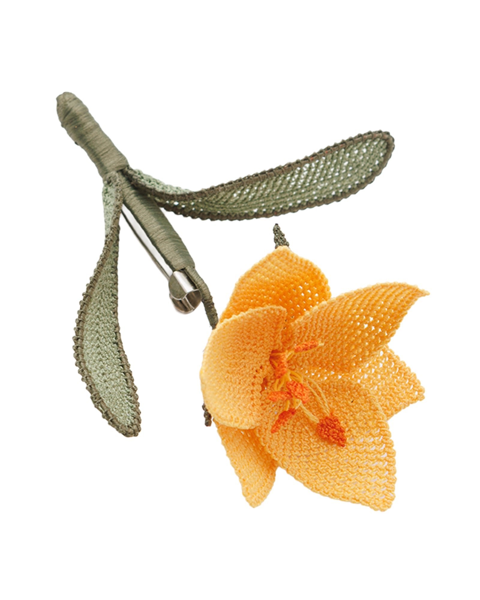 Crocus Flower Brooch - Nallıhan Handcrafted - izankara