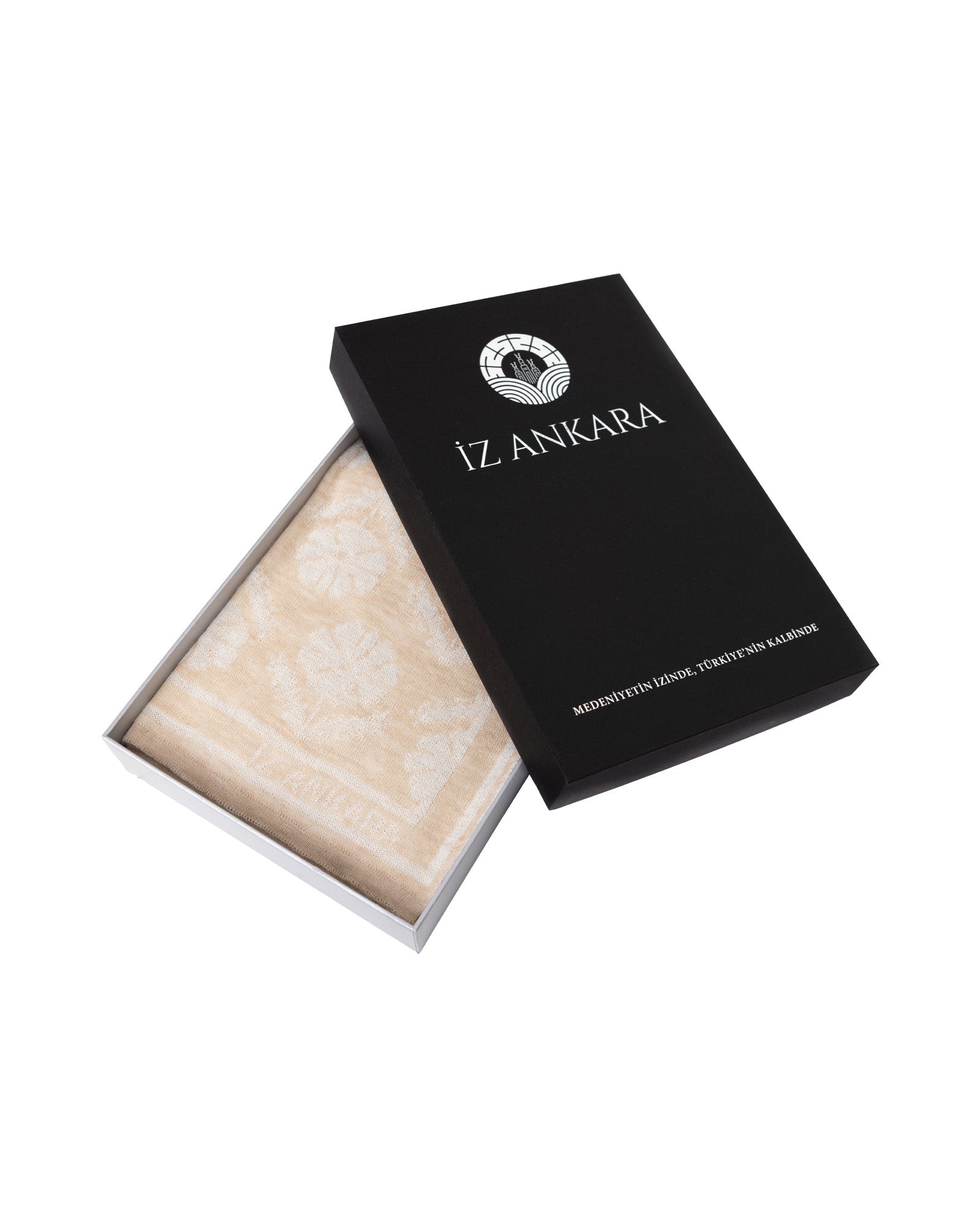 Flower of Love Mohair Scarf | Beige - izankara