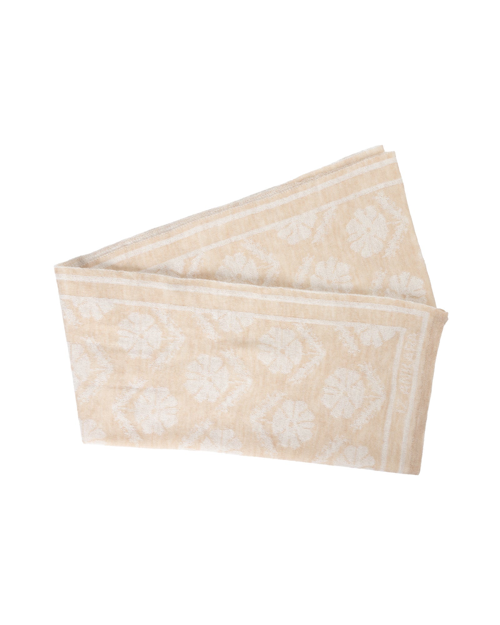 Flower of Love Mohair Scarf | Beige - izankara