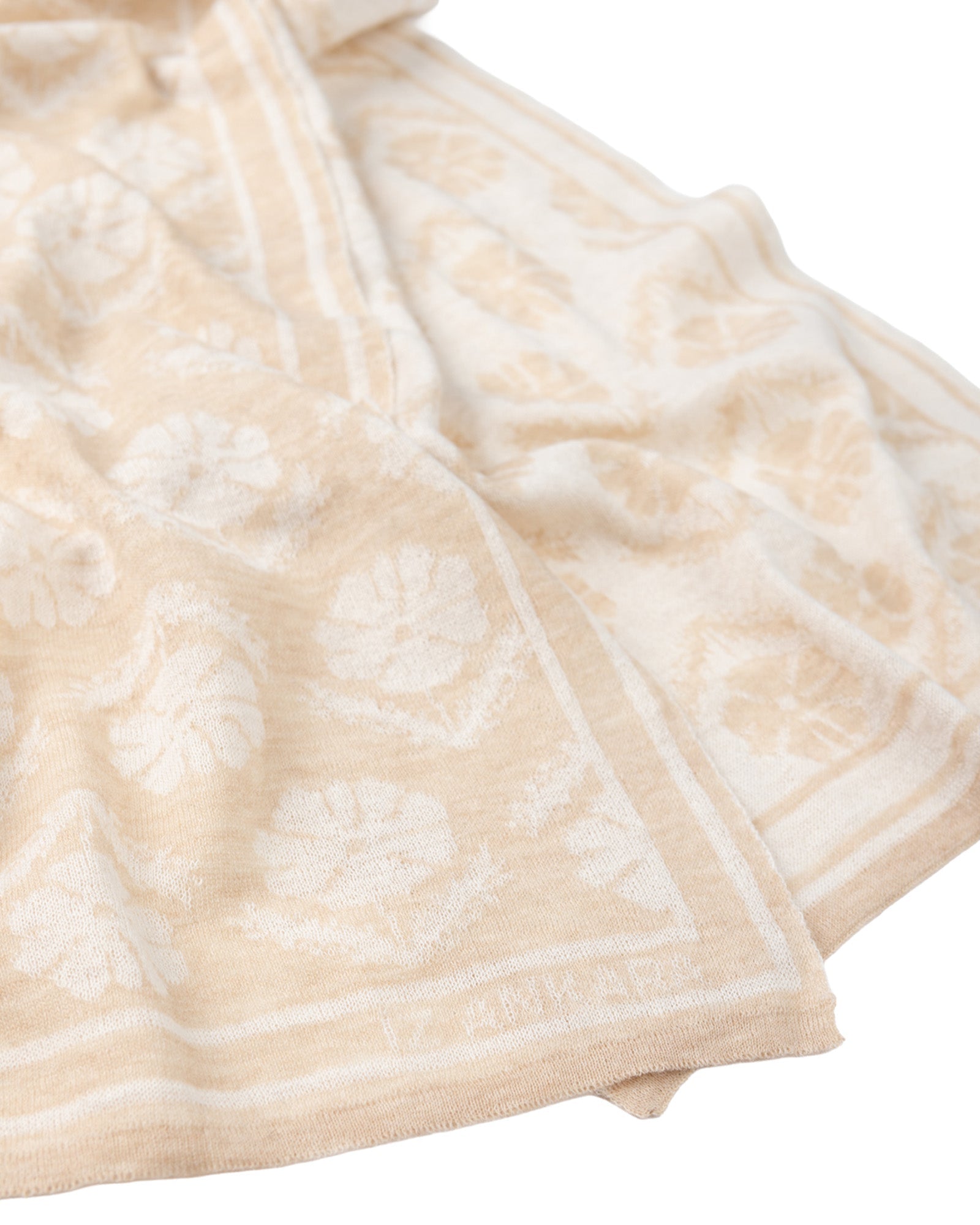 Flower of Love Mohair Scarf | Beige - izankara