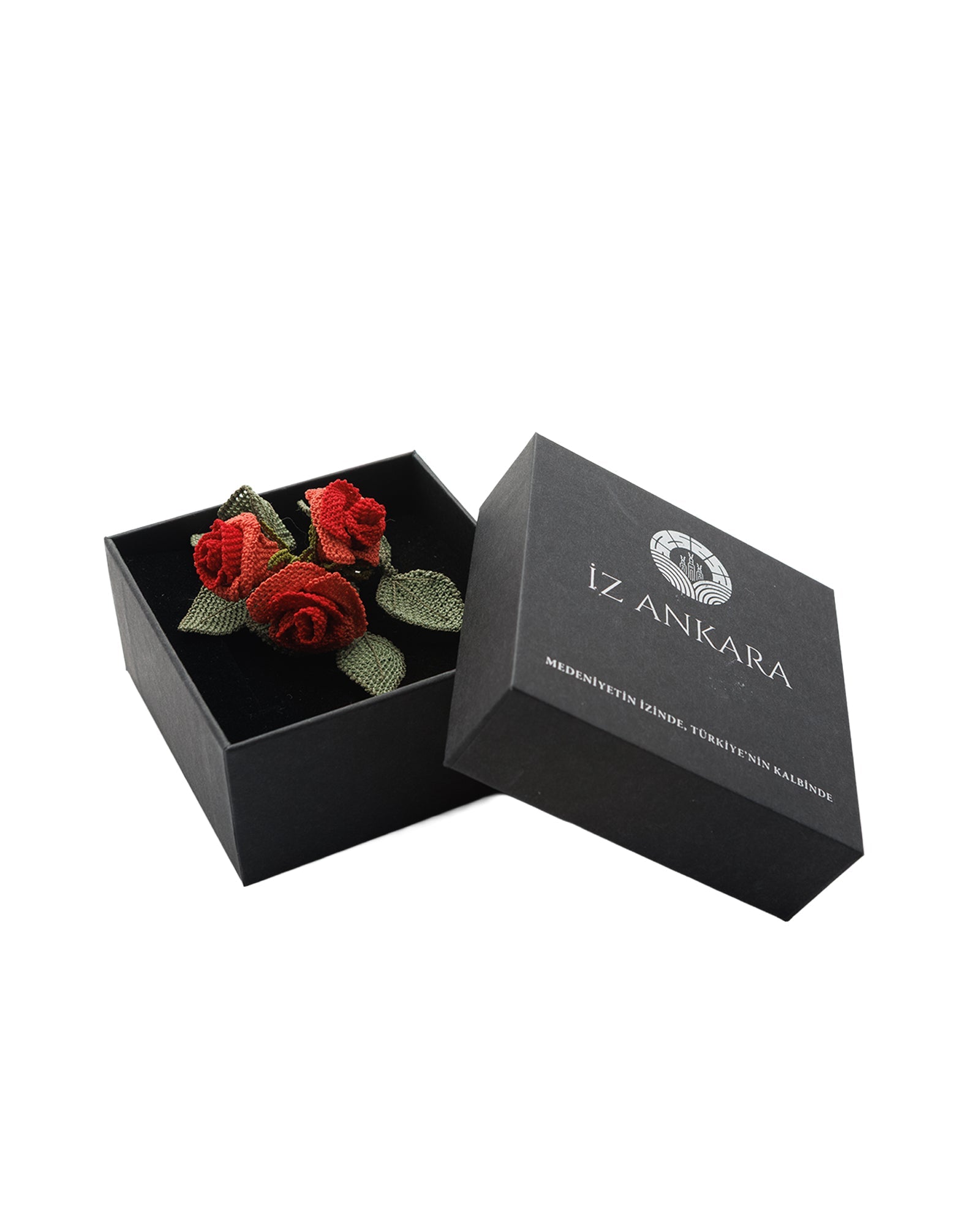 Rose Flower Motif Brooch – Nallıhan Handcrafted - izankara