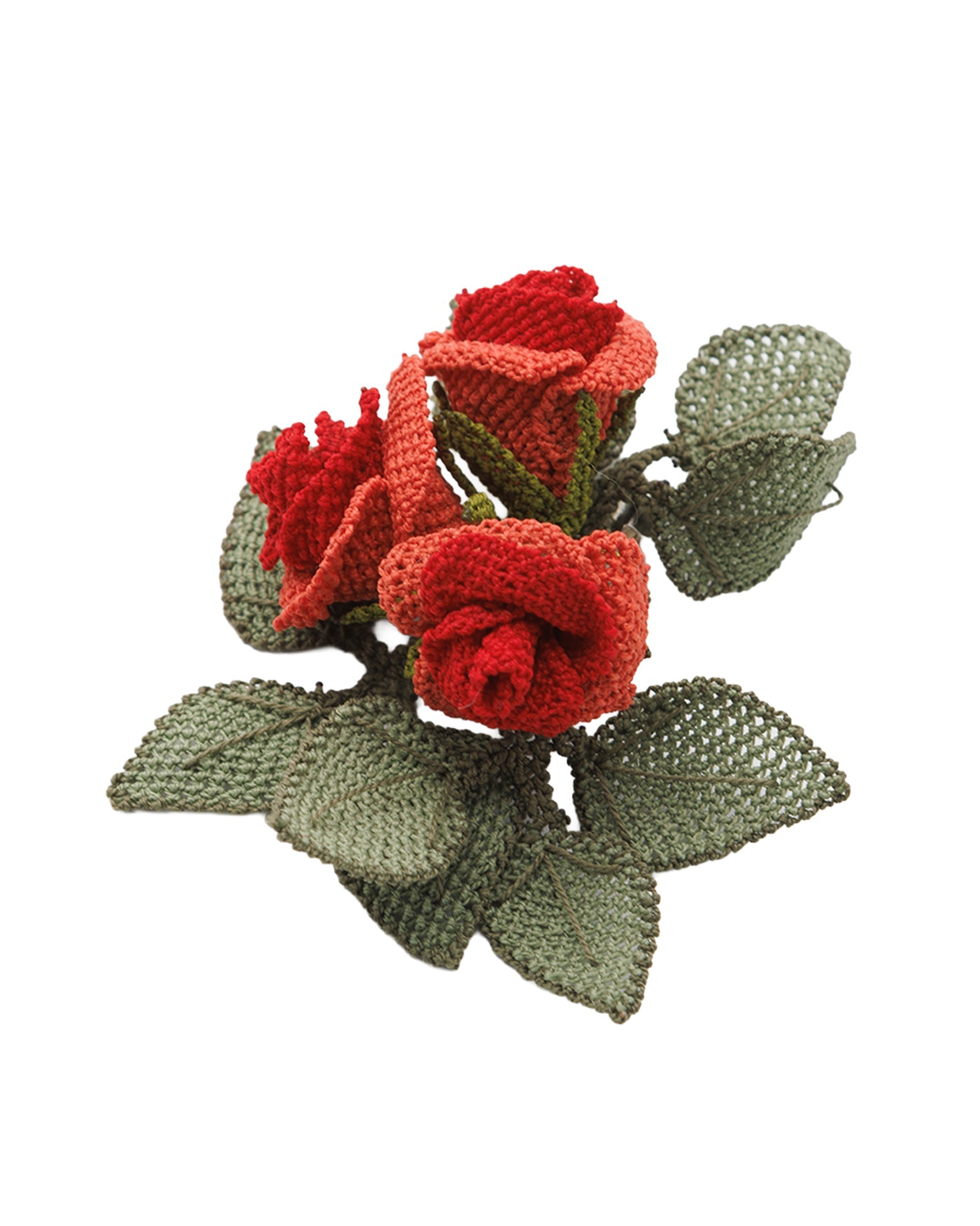 Rose Flower Motif Brooch – Nallıhan Handcrafted - izankara