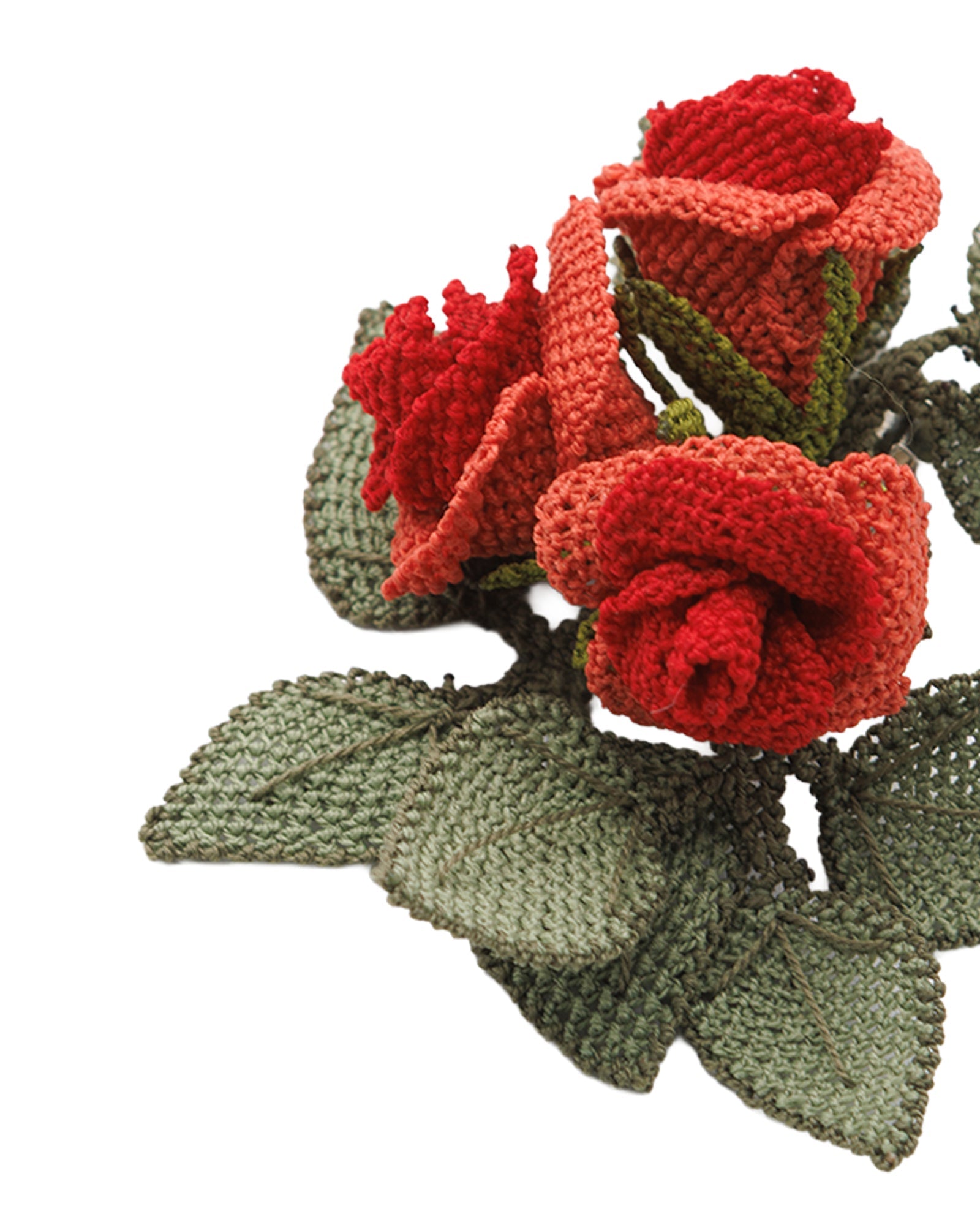 Rose Flower Motif Brooch – Nallıhan Handcrafted - izankara