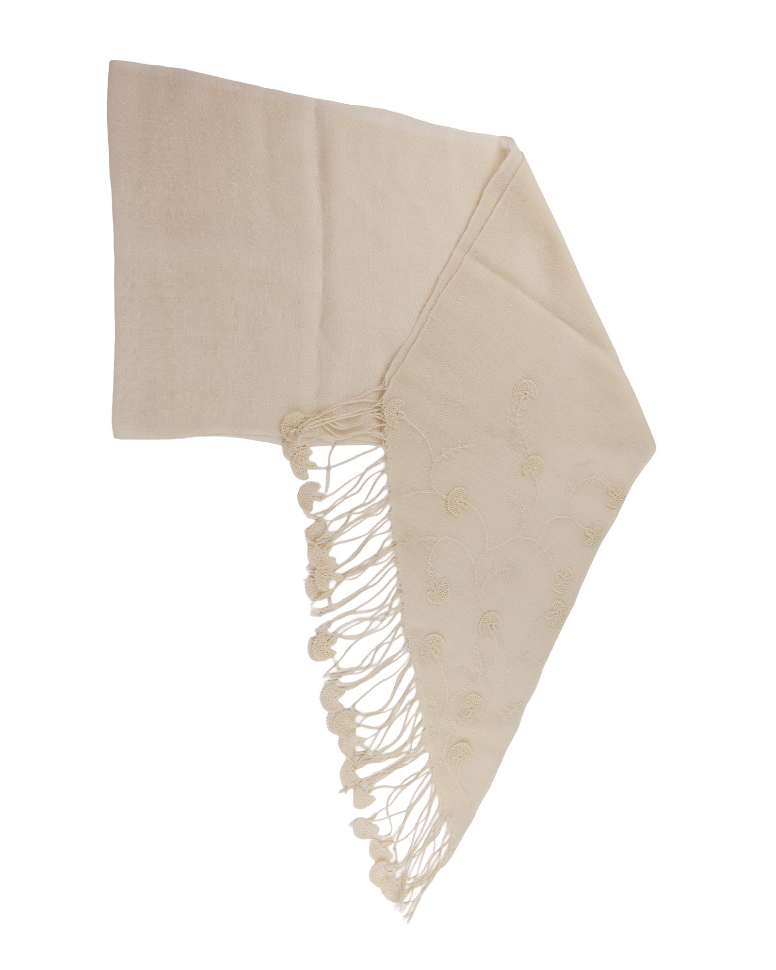 Sof Woven Scarf with Delicate Lace Embroidery - 310 248 - izankara