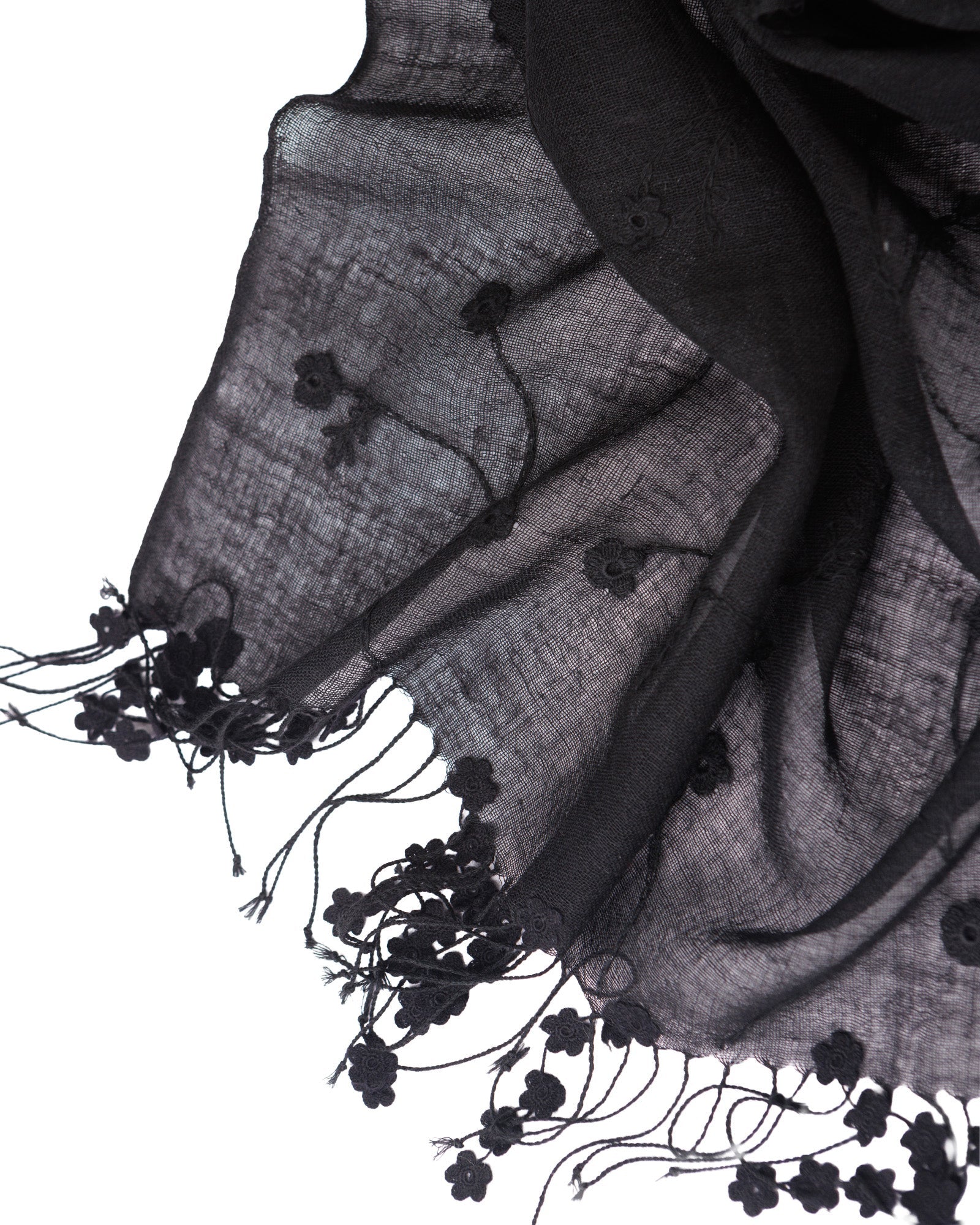 The Magic of the Night - Sof Woven Black Shawl - 302 248 - izankara