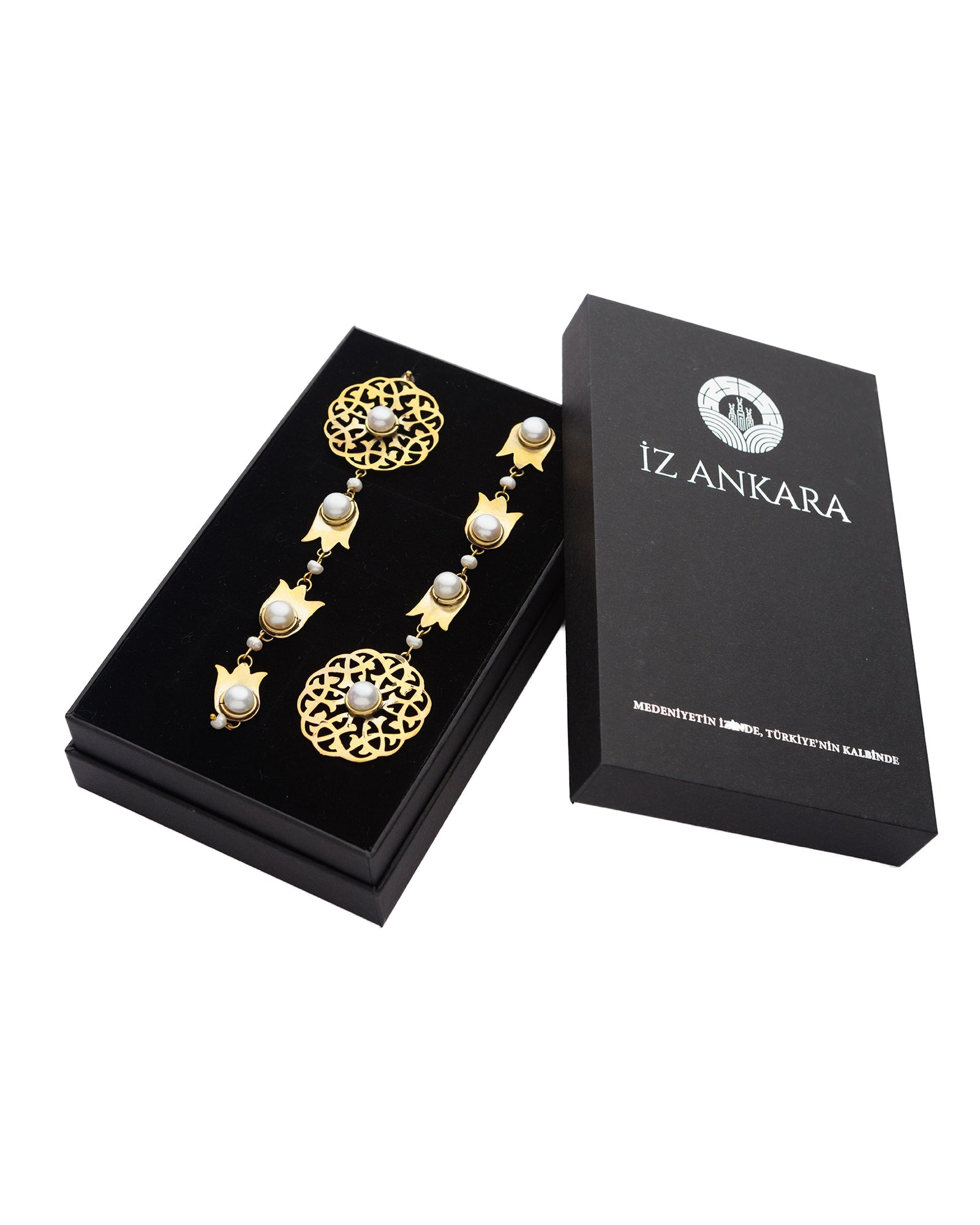 Tulip and Pearl Pattern Earring Set - izankara