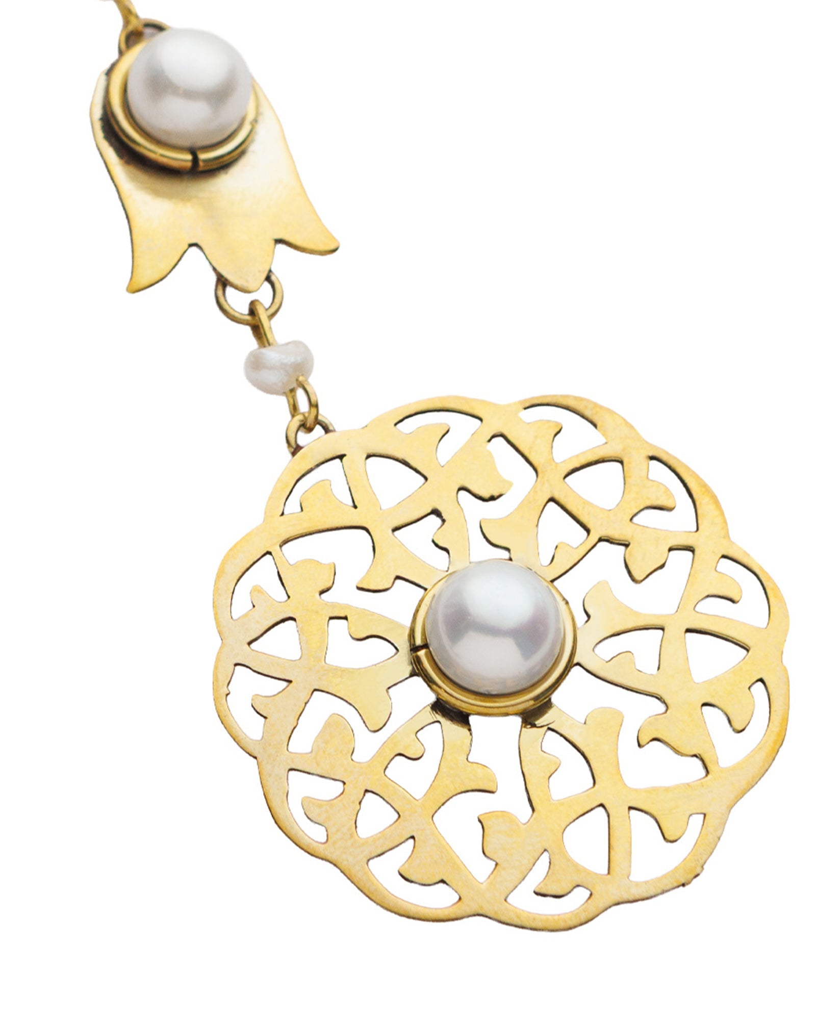 Tulip and Pearl Pattern Earring Set - izankara