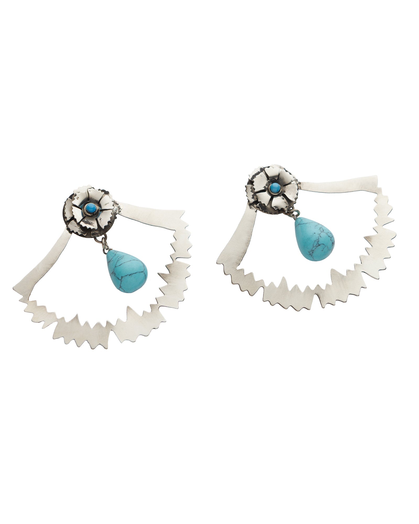 Turquoise Stone Earring Set - izankara